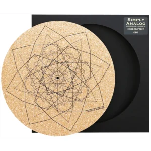 Simply Analog Corc Slip Mat (Geo) - Mata Gramofonowa z Korka (z Nadrukiem)