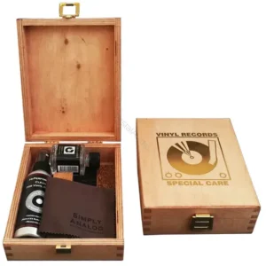 Simply Analog Wooden Cleaning Boxset (Drewniany) - Zestaw do Czyszczenia Gramofonu i Płyt Winylowych